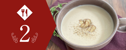 ◆身体とお肌に美味しい美養レシピ『気になるコレステロールをデトックス。キノコと甘栗のポタージュ』